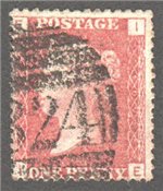 Great Britain Scott 33 Used Plate 107 - IE